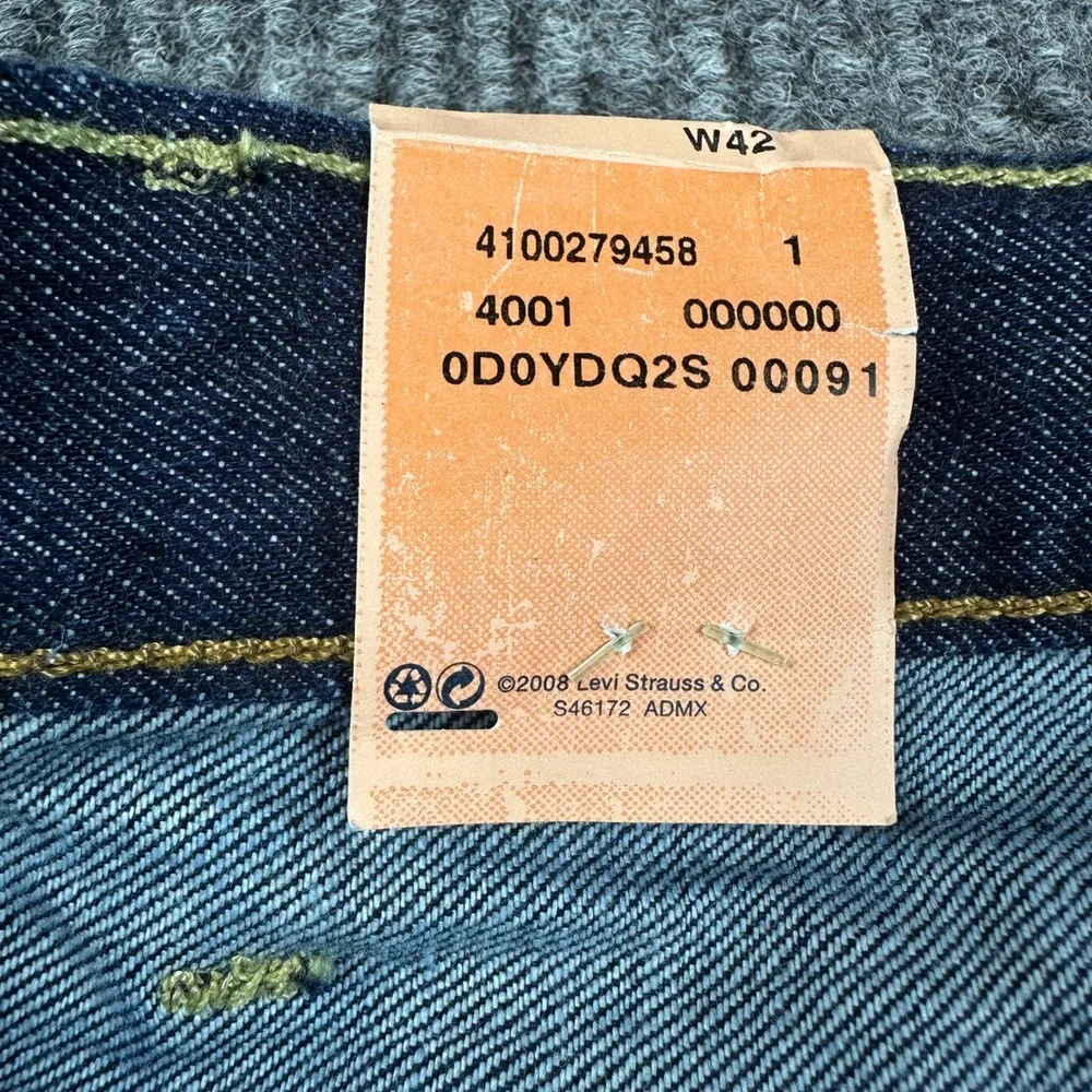 Levis 501 Mens Original Fit Denim Shorts Dark Wash Button Fly W42‎ 2008